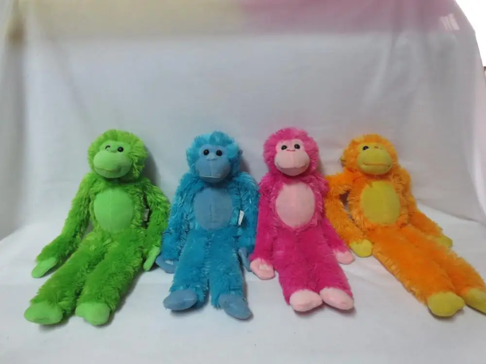 Plush monkey 4 color assorted
