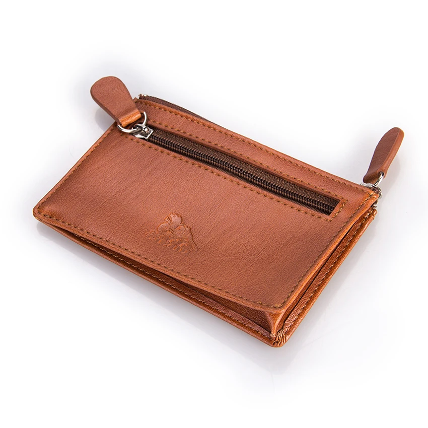 Factory Customized Gift Leather Keychain Coin Purse Zipper Coin Purse Leather Coin Bag Women