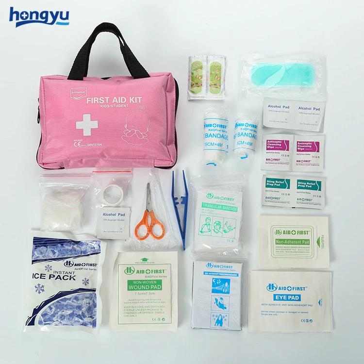customized eva waterproof compact  kid first aid kit portable medical emergency bag for kid