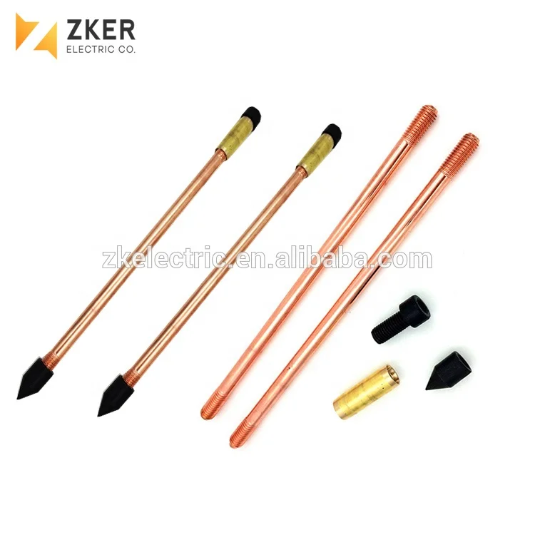 Real manufacture copper bonded ground rod bar copper clad steel earth rod