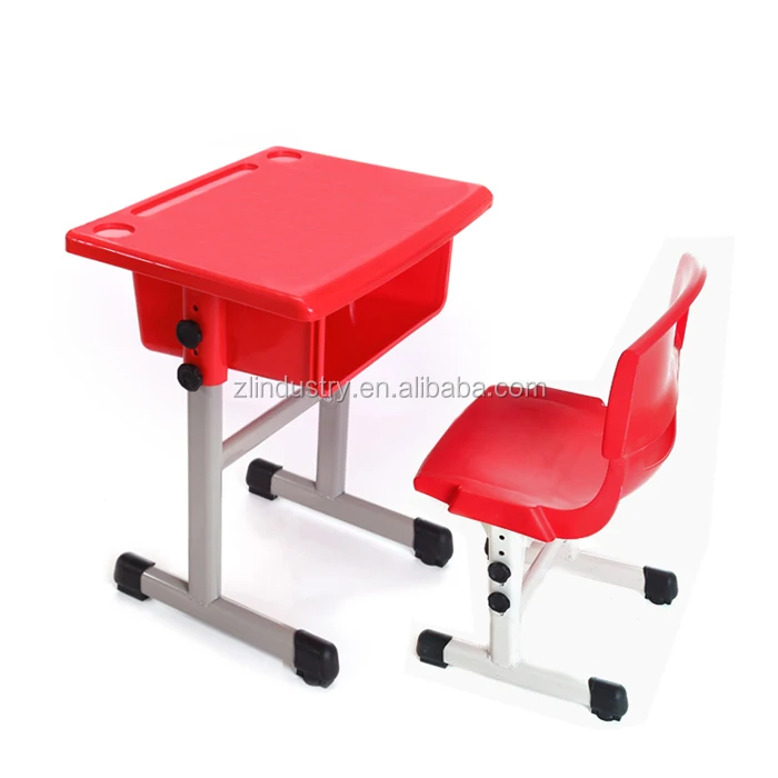 China made primary school adjustable writing children table chair
