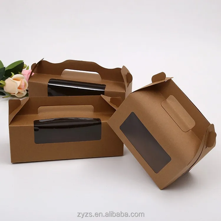 
Paper Material and Bio-degradable Feature cupcake window pie box 