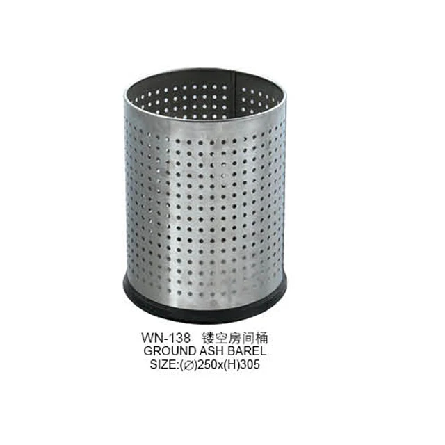 250*H305MM Metal Kitchen Steel Trash Barrel With Holes