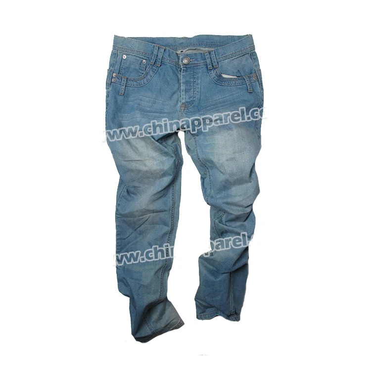 
 Для мужчин новая модель джинсы якобы из двойной пояс светло-голубые джинсовые штаны с сзади прорезной карман  