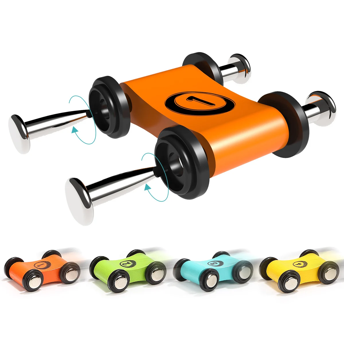 Topbright Toddler Toys For 1 2 Year Old Boy And Girl Gifts Wooden Race Track Car Ramp Racer With 4 Mini Cars