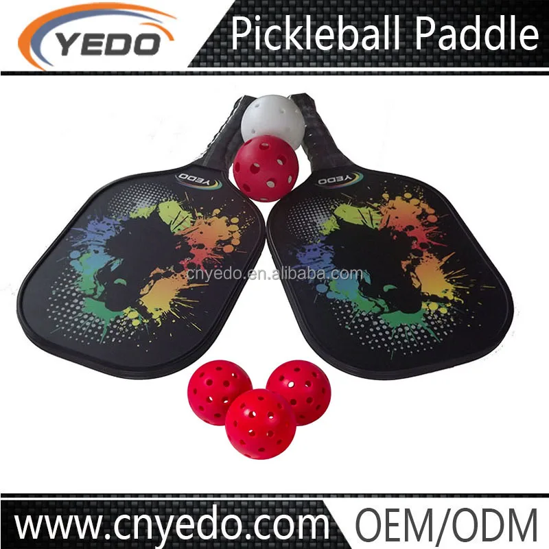 China Factory Wholesale racket set High end Graphite carbon pickleball paddle set pickleball paddle set 4 balls 2 paddles