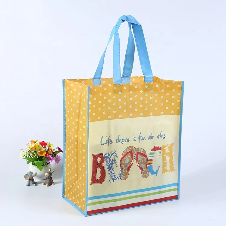 
Reusable cheap picture printing Non woven Laminated Shopping Bags 