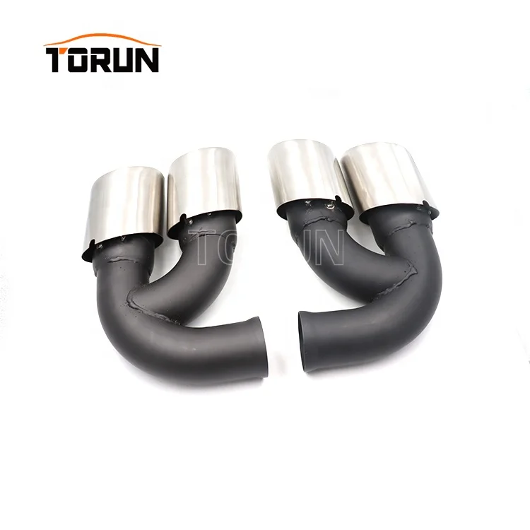 Hot sale high quality Universal exhaust car muffler 10-14 Cayenne 958 V6 Round Brush