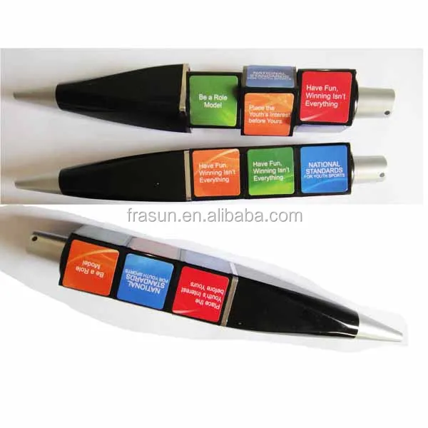 Rubik cube pen, promotional plastic wonder ball pen