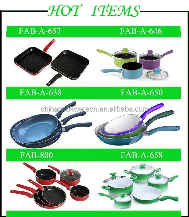 Top selling USA Peak green aluminum alloy home kitchenware set Eco-friendly non-stick coated cooking pot set