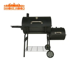 Moveable Barbecue Charcoal BBQ Grill With House Gate Grill Designs