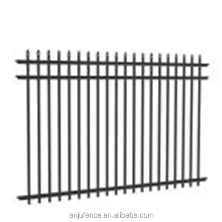 
Wrought welded steel iron spiked fence 