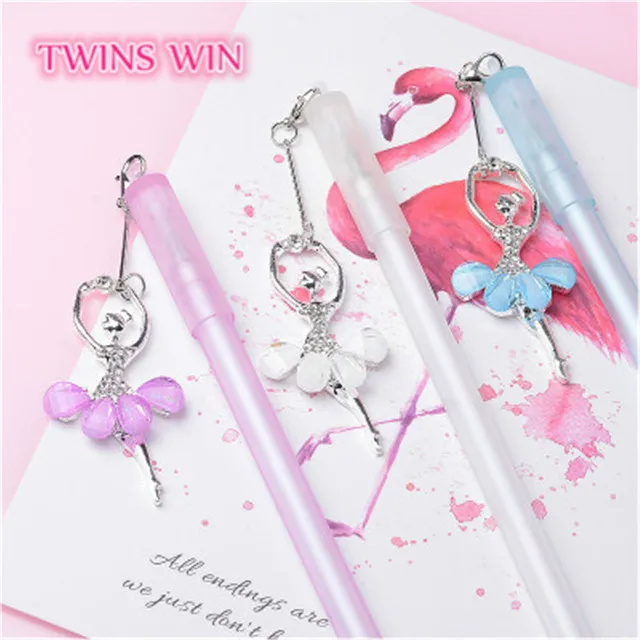 Канцелярские товары уникальные гелевые ручки с подвеской балерины 1440