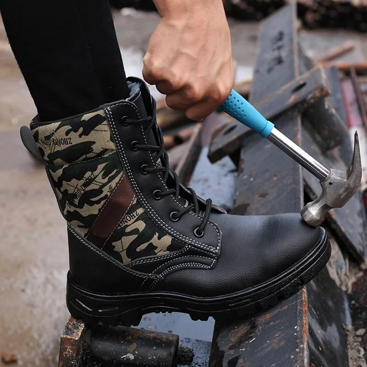 Hot Selling Anti Acid And Alkali Safety Working Boots Industrial Safety Shoes With Pu Sole In Oil And Gas Field