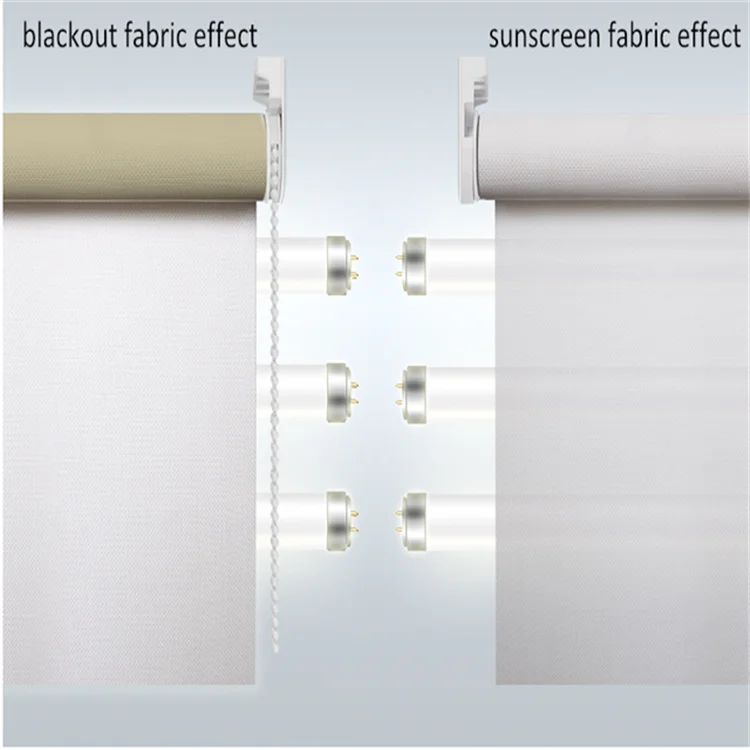 high quality blackout and translucent manual dual roller blind