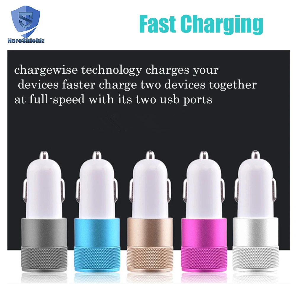
Factory Supplier 5V 2.1A Quick Mobile Phone Universal Car Charger/ Smart Dual USB Car Charger 3.0 Type C Charger 