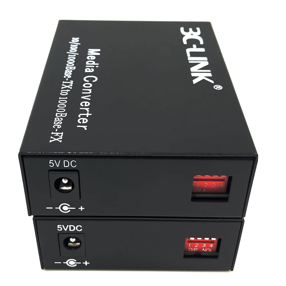 10/100/1000 Fiber Optic Ethernet 1 SC Media Converter rj45 to Single Fiber for Enterprise Switches