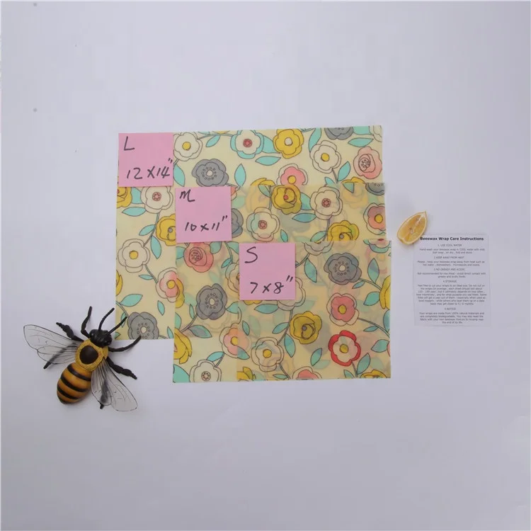 
Sustainable Eco Friendly Products Zero Waste Reusable Sandwich Bags,Beeswax Food Wraps 