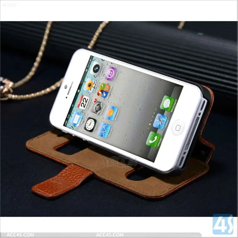Футляр из натуральной кожи с Window дизайн для iPhone 5 P-IPH5CASE129