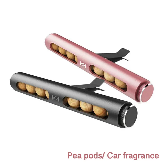 
New Arrival Customized Car Vent Fragrance Diffuser, Car Essential Oil Perfume Clip with Wood Beads 