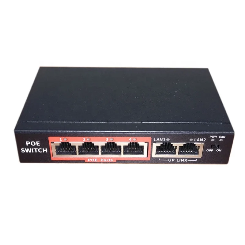  Производитель 4 порта POE переключатель обратный источник питания Ethernet умный для системы камеры