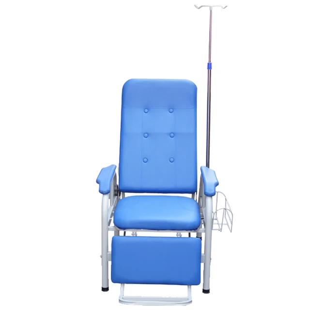 
2018 Factory Hospital Medical Patient Transfusion Chair With IV Pole For Sale 