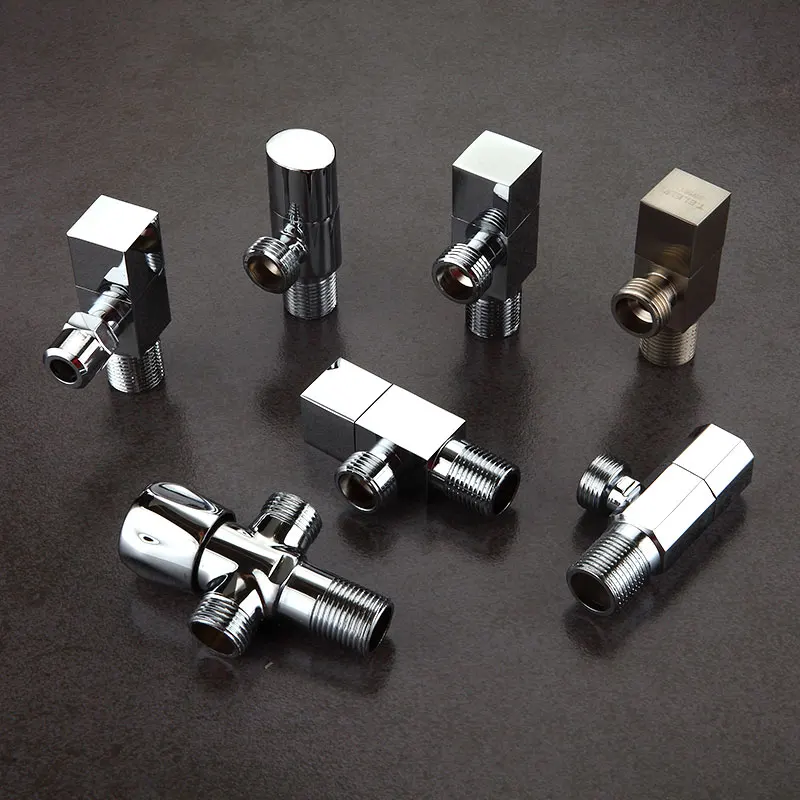 New Design 1/4 Turn Toilet Zinc Handle Brass Angle Drain Valve For Wholesale