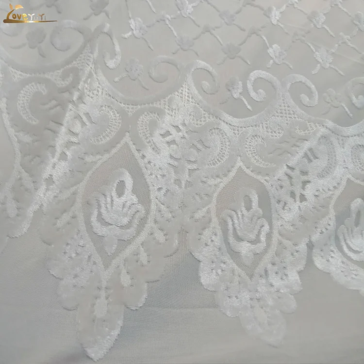 Оптовая продажа, бежевые бархатные занавески для окон из органзы, тюля, прозрачная ткань