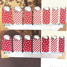 Rad white Big Head cat child Nail Arts Nail Sticker Waterproof Nail Decal Sticker Gel Polish