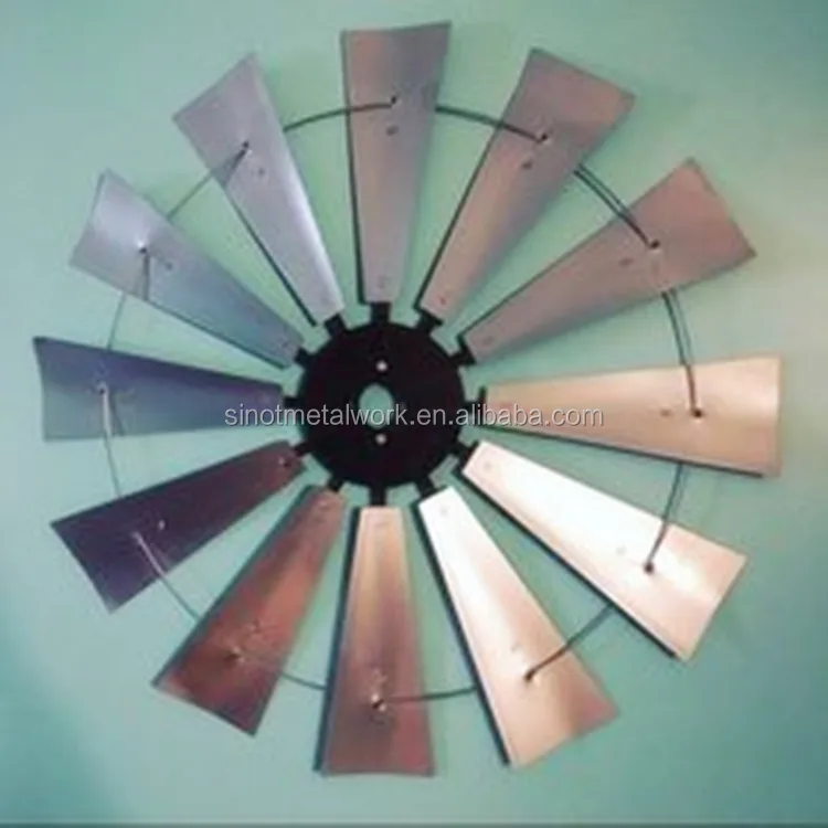 
metal full windmill baldes wall decor wrought iron garden windmill 