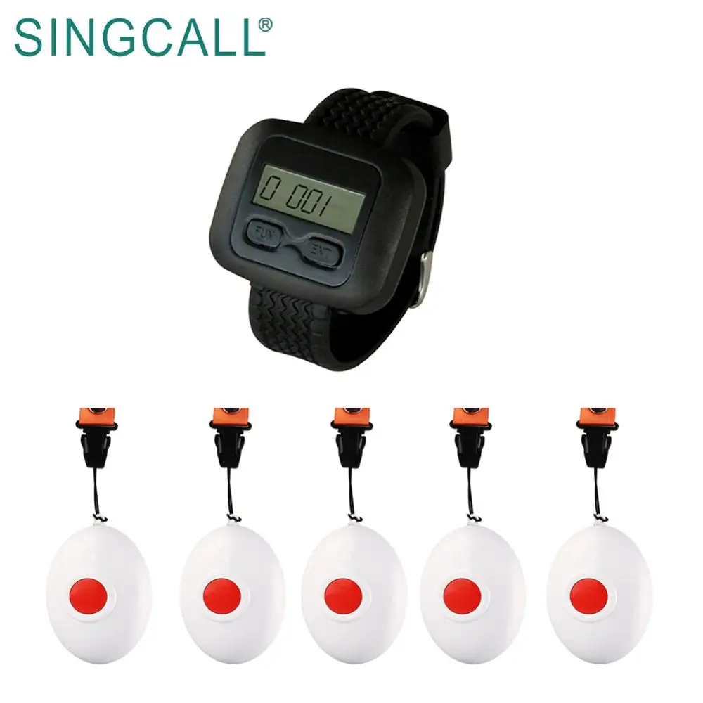 
SINGCALL Pager With Watch Wireless Nurse Call System 