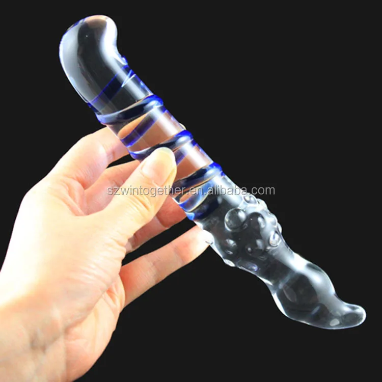 Shenzhen supplier light pyrex glass dildo green
