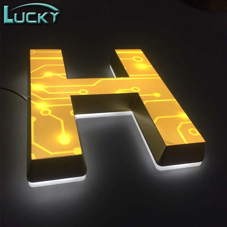 Outdoor Waterproof led logo lighted business signs 3D Led Acrylic Channel Letter