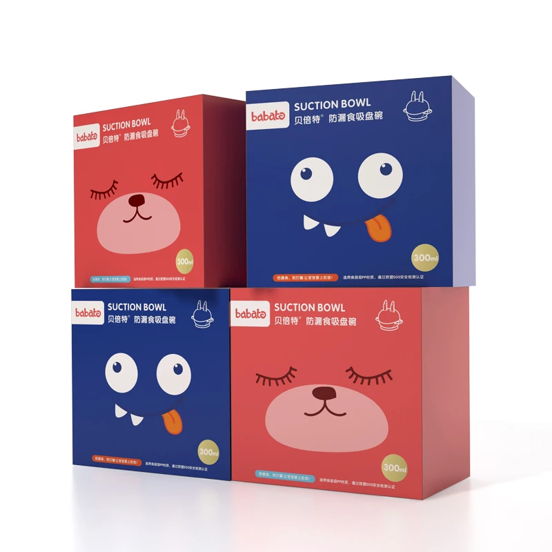 
Baby Supplies PP Printed Non Spill Set Kids Food Bowl With Suction 