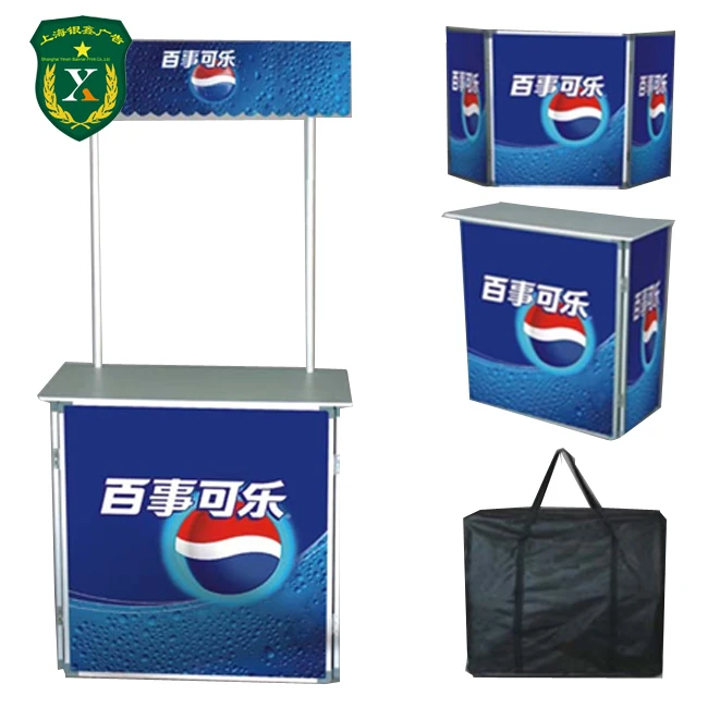 Портативный прочный рекламный стол для супермаркета из твердого полипропилена и пластика