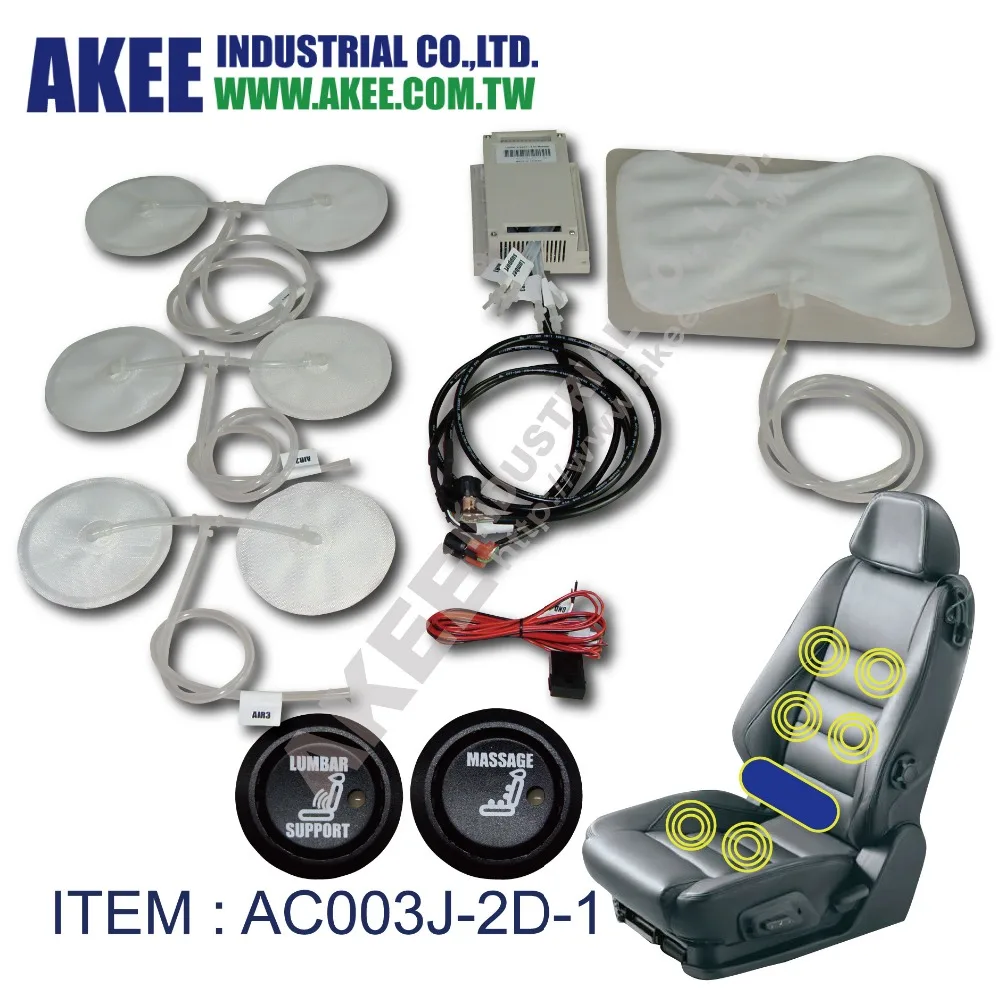 Newest switch car seat airbags massage pneumatic air inflatable pressure bladder lumbar support system car massage