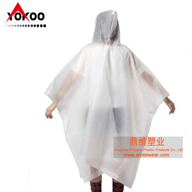 EVA  reusable rain poncho for theme parks