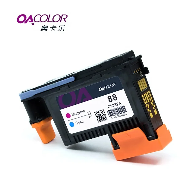 OACOLOR Remanufactured C9381A C9382A For HP88 Printhead Compatible For HP Officejet Pro K550 L7380 7580 7590 Printer Printhead