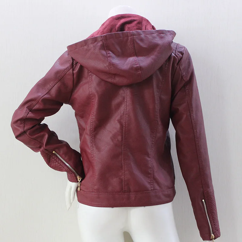 Venta al por mayor de las mujeres PU chaqueta ocio y motorstyle elegante PU chaqueta