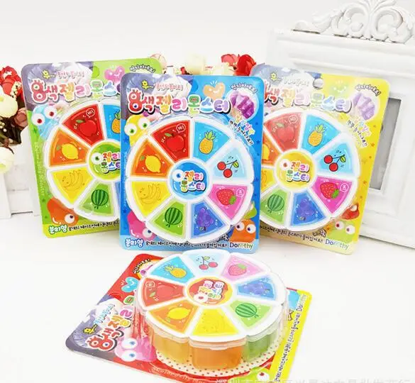 Kids summer toy jelly South Korea fruit smell 9 colors flower cute crystal slime safe magic slime