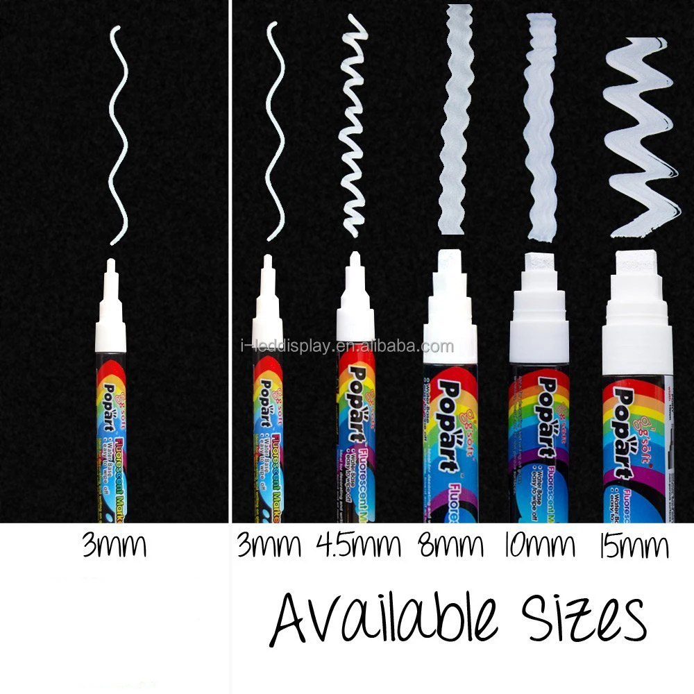 
Custom Erasable Water Based White Liquid Chalk Marker Pens for Chalkboard 