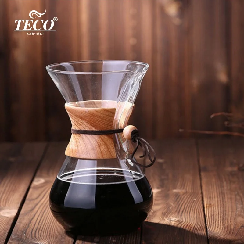 500ml Heat-Resistant Manual Drip Glass Coffee Maker With Stainless Steel Filter