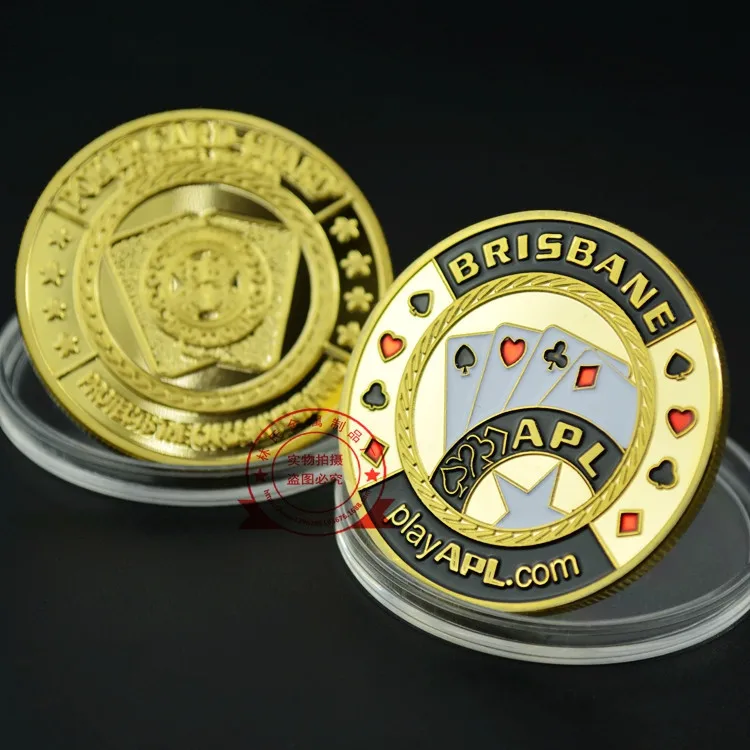 Custom lasvegas nevada poker card protector guard coin