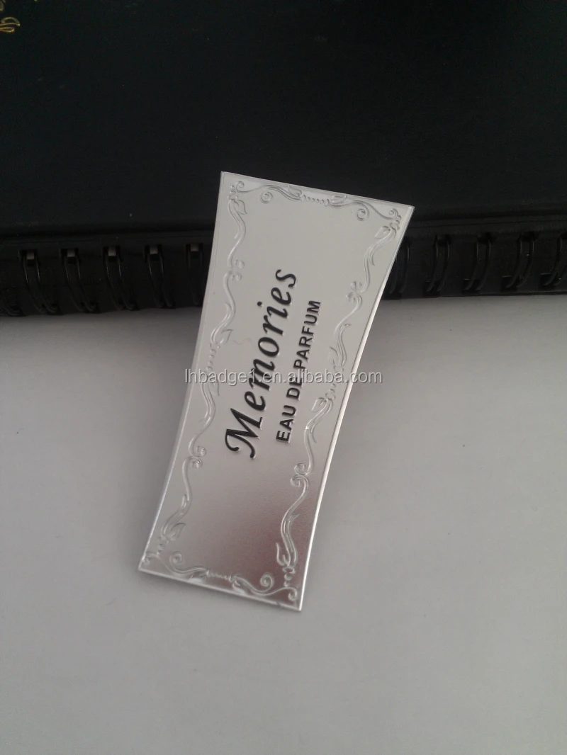 perfume bottle label/aluminum embossed label /metal sticker