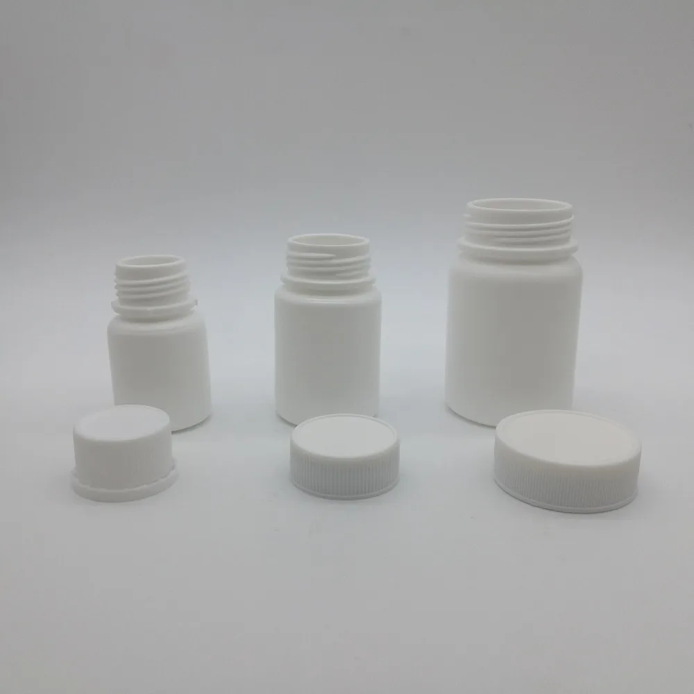 10ml 15ml 20ml 30ml 50ml 60ml 100ml 120ml 150ml 200ml HDPE White Pill Bottles Pharmaceutical Capsule Packaging Medical Bottle