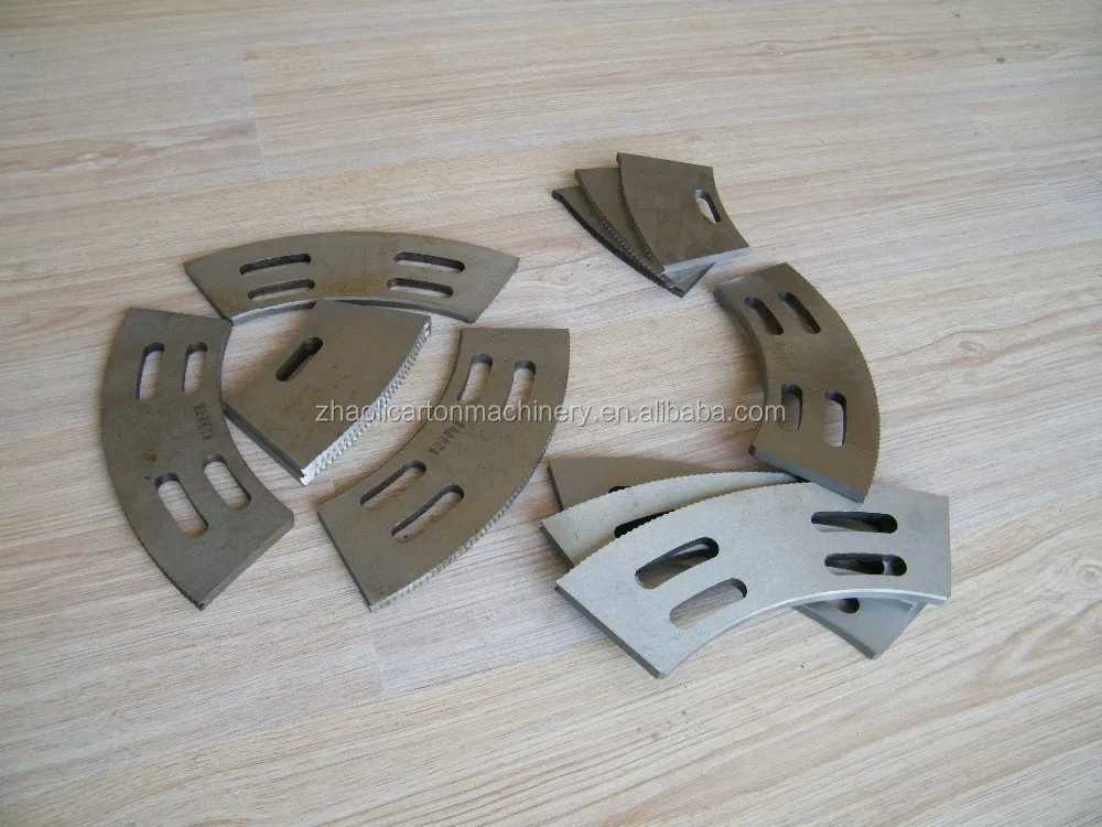Arc-shaped high speed steel serrated corrugated slotting knives for carton box