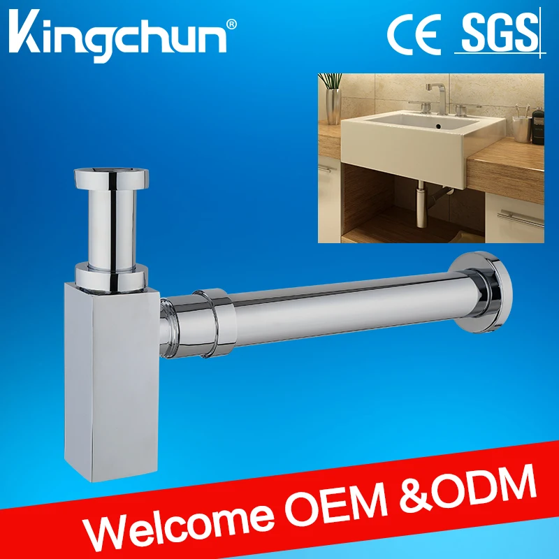 (J247-A)kingchun аксессуары для ванной в западном стиле, хромированный латунный сифон/Ловушка для раковины