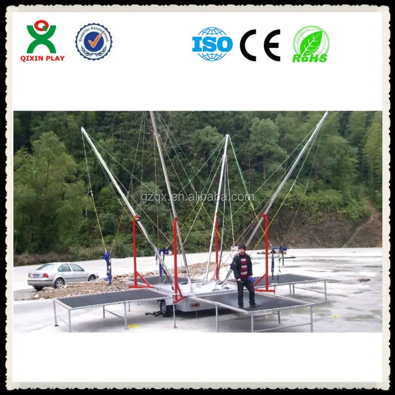 Fantastic convenient bungee trampoline on trailer(QX-120C)/bungee trampoline cord/euro bungee trampoline