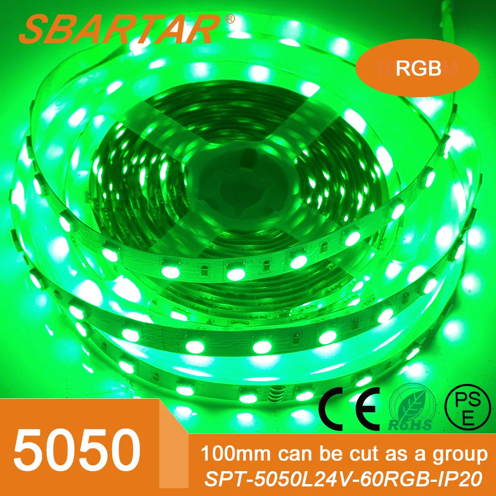 5Meter Waterproof Flexible Color Changing RGB SMD5050 300 LEDs Light Strip Kit with 44 Key Remote and 12V 5A Power Supply