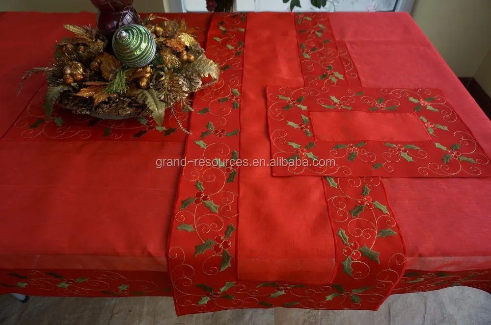 polyester Easter tablecloth Christmas holiday table runner